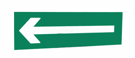 4. (SLT) Сменная надпись "Стрелка влево" (зел.ф.) для Т 12