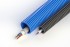 Труба гофрированная ПП легкая 350 Н безгалогенная (HF) синяя с/з 20 мм (100 м) Промрукав