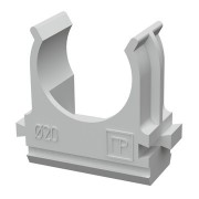 1. (ПромРукав) Крепеж-клипса для труб Полистирол 20 мм (100шт/1500шт уп/кор)