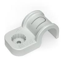 1. (ПромРукав) Крепеж-скоба пластик, односторон.,для труб для м. пистолета серая в п/э d32 (25шт/уп)